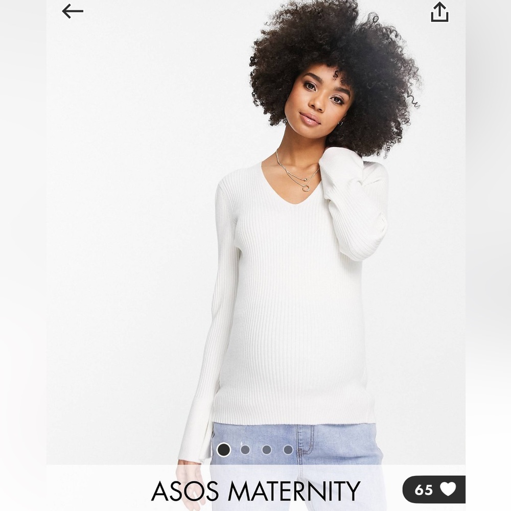 ASOS maternity white sweater